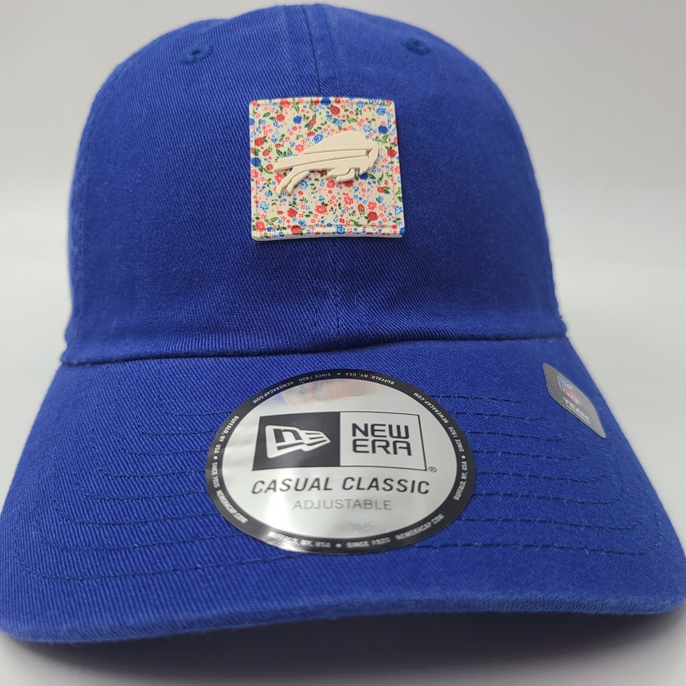 Women Buffalo Bills Hat Strapback New Era Blue Floral Patch NFL Casual Classic - Picture 2 of 11